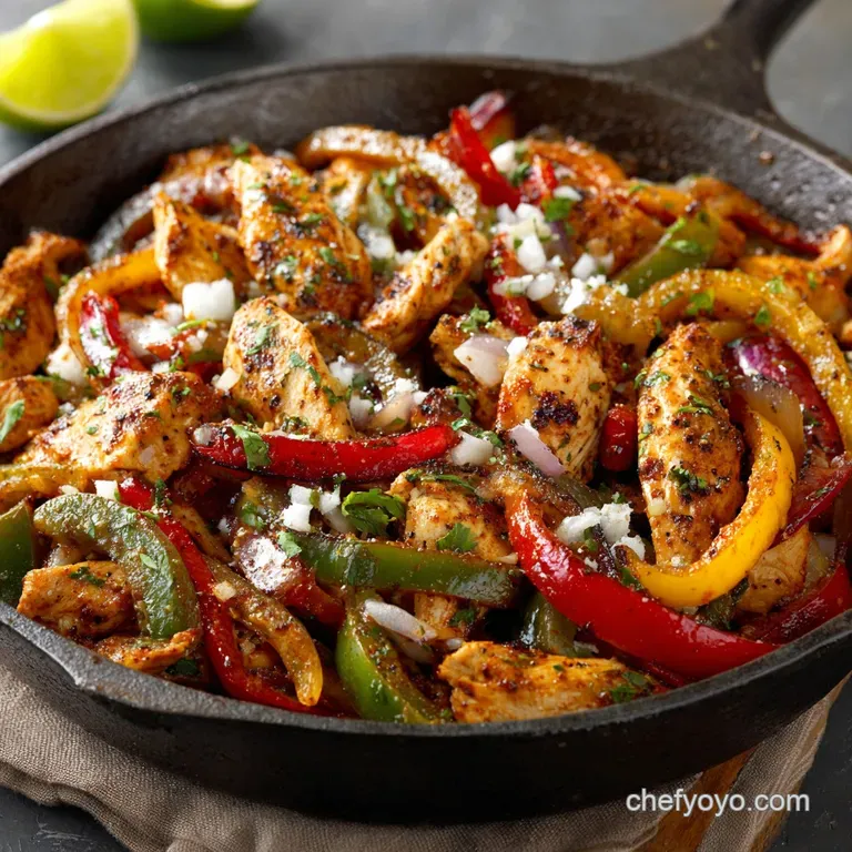 The Ultimate Skillet Chicken Fajitas Sizzling Street Food at Home
