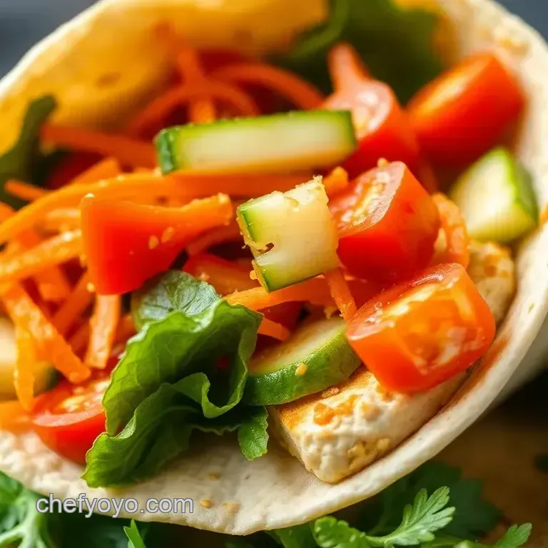 Savory Veggie Hummus Wraps
