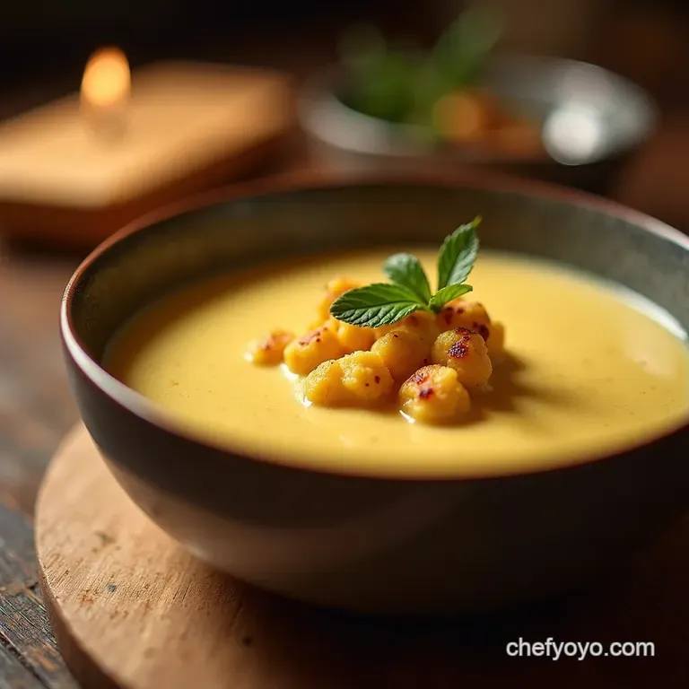 The Velvet Cauliflower Gruy&egrave;re Soup a Silky Smooth Winter Warmer presentation