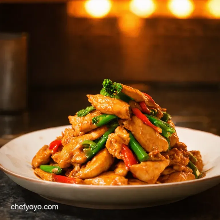 Velvet Chicken StirFry RestaurantStyle at Home presentation