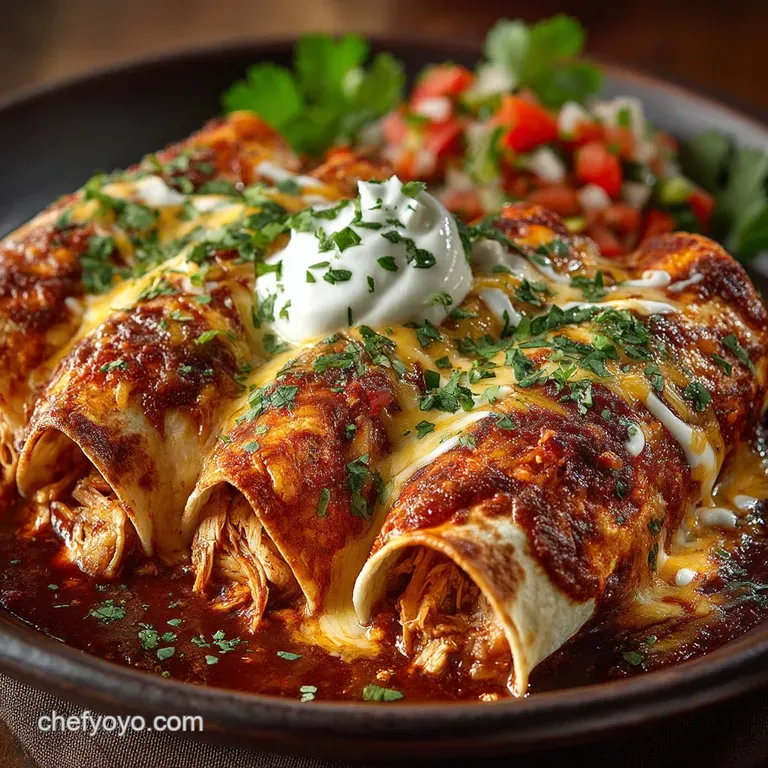 The Ultimate Weeknight Red Chile Chicken Enchiladas No Faff All Flavour presentation