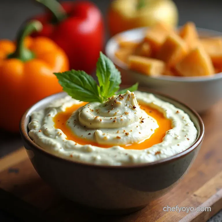 Whipped Feta Roasted Red Pepper Dip with Crispy Pita