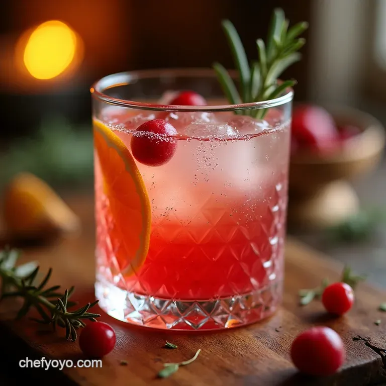 The Winter Solstice Gin Tonic Aromatic Cranberry Rosemary Elixir presentation