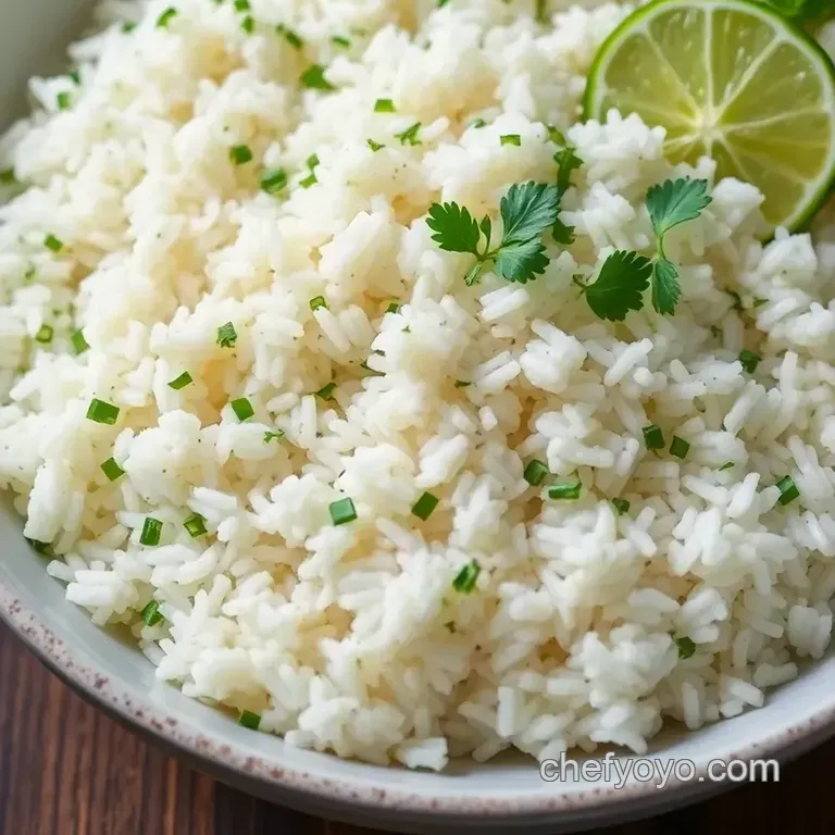 Zesty Cilantro and Lime Rice presentation