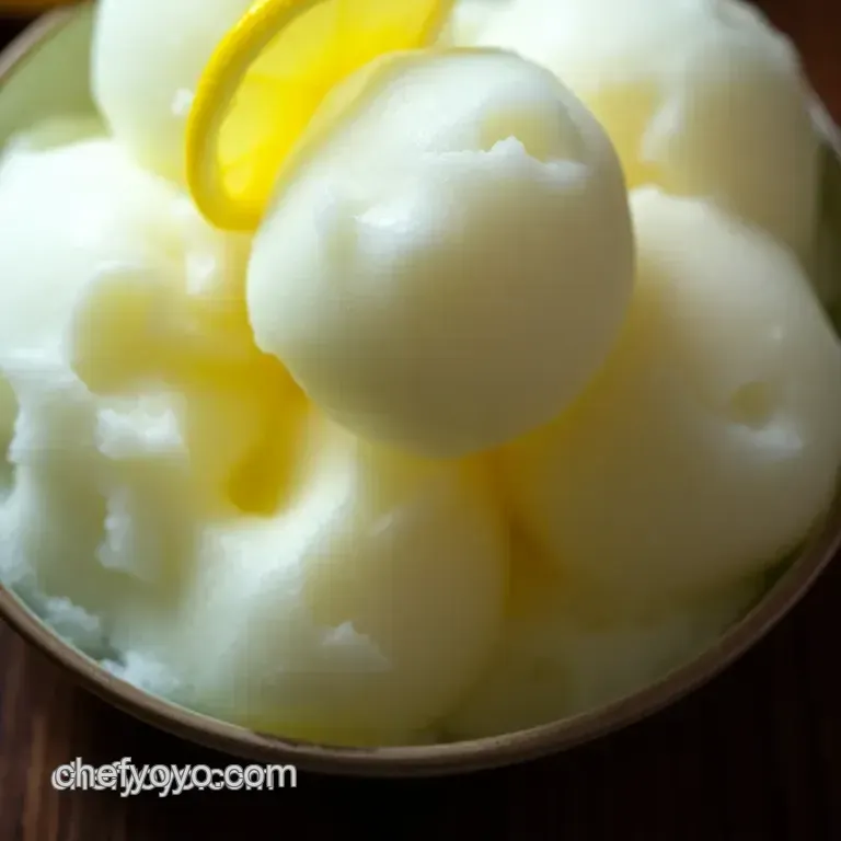 Zesty Classic Lemon Sorbet: Refreshingly Tangy and Easy to Make presentation