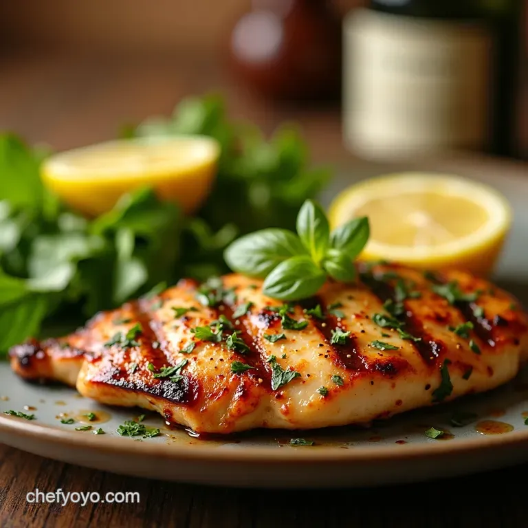 Zesty Lemon Herb Grilled Chicken Marinade presentation