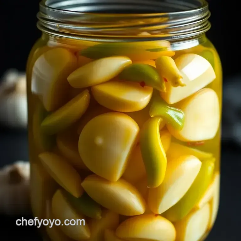 Zesty Pickled Garlic: a Tangy Addition to Any Dish presentation