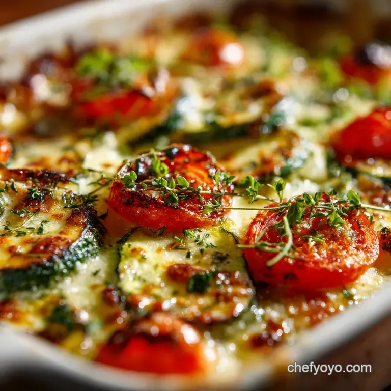 Zucchini Tomato Gratin: the Ultimate Crispy Summer Bake presentation